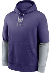 Nike K-State Wildcats Mens Purple Sideline Club Fleece Gameday Long Sleeve Hoodie