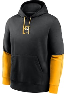 Nike Missouri Tigers Mens Black Sideline Club Fleece Gameday Long Sleeve Hoodie