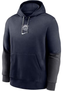 Nike Villanova Wildcats Mens Navy Blue Sideline Club Fleece Gameday Long Sleeve Hoodie