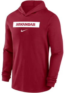 Nike Arkansas Razorbacks Mens Crimson Sideline DriFIT Off Field Hood