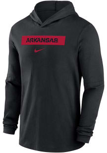 Nike Arkansas Razorbacks Mens Black Sideline DriFIT Off Field Hood