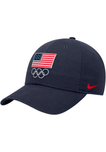 Nike Team USA 2024 Paris Olympics Club Adjustable Hat - Navy Blue