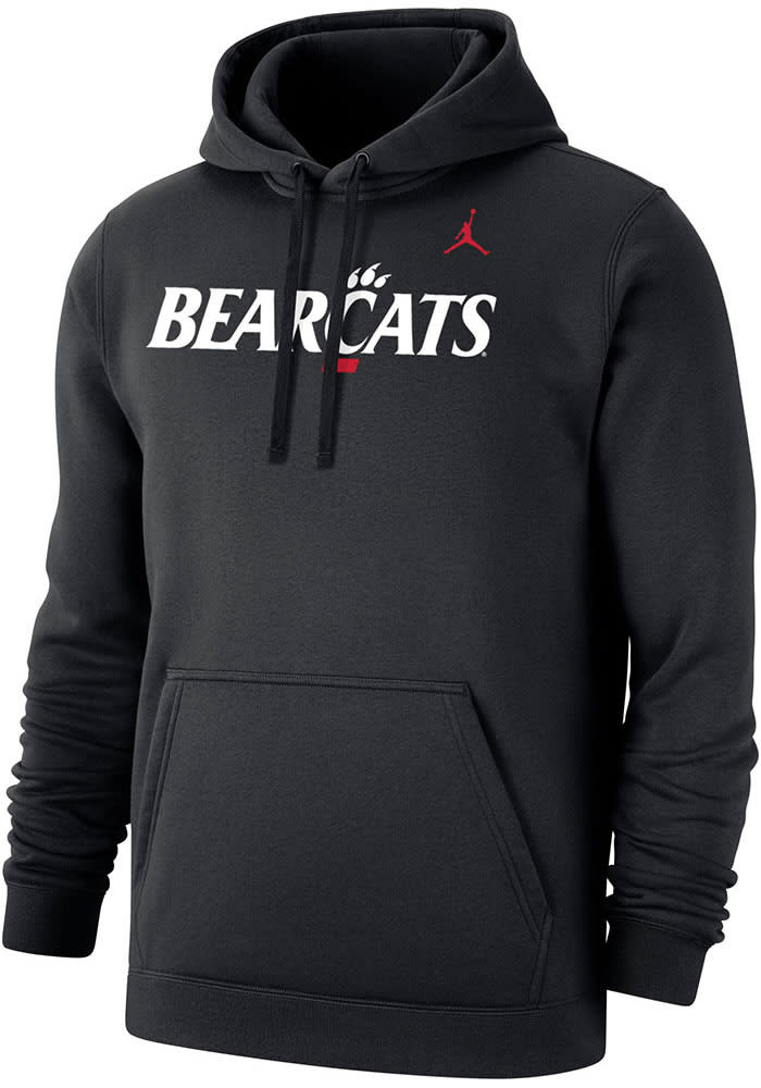 Nike Cincinnati Bearcats Mens Black Jordan Wordmark Long Sleeve Hoodie