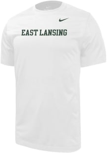 Nike Michigan State Spartans White Drifit Legend East Lansing Short Sleeve T Shirt
