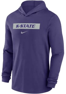 Nike K-State Wildcats Mens Purple Sideline DriFIT Off Field Hood