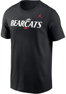 Cincinnati Bearcats Black Nike Jordan Wordmark Short Sleeve T Shirt