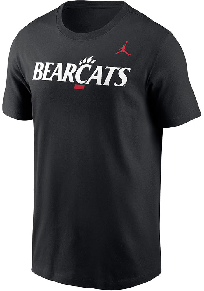 Nike Cincinnati Bearcats Black Jordan Wordmark Short Sleeve T Shirt