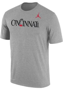 Nike Cincinnati Bearcats Grey Jordan Wordmark Short Sleeve T Shirt