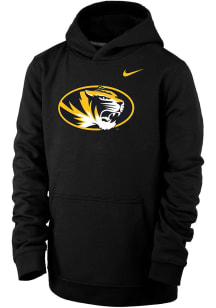 Nike Missouri Tigers Youth Black Team logo hoodie Long Sleeve Hoodie