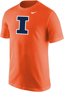 Nike Illinois Fighting Illini Orange Primary Logo Short Sleeve T Shirt