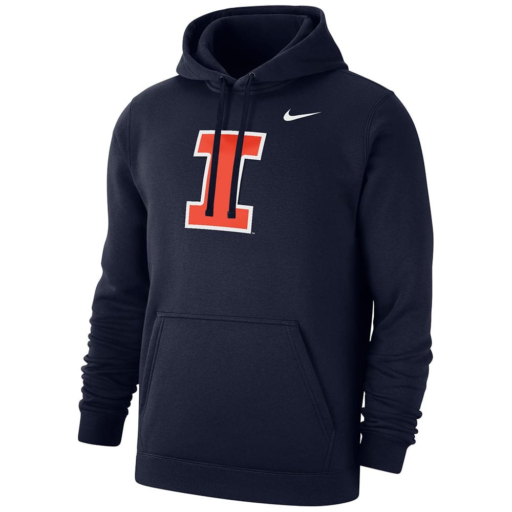 Illinois Fighting Illini Arch Logo Crewneck Sweatshirt - Navy, X-Large, Officially Licensed NCAA