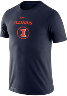 Illinois Fighting Illini Navy Blue Nike Legend Short Sleeve T Shirt