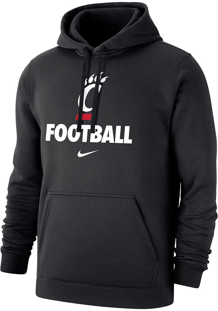 Nike Mens BLACK Cincinnati Bearcats Football Hoodie