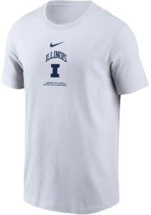 Illinois Fighting Illini White Nike Team Short Sleeve T Shirt