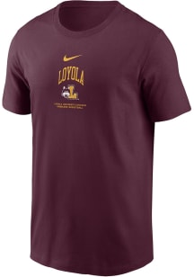 Nike Loyola Ramblers Maroon Team Short Sleeve T Shirt