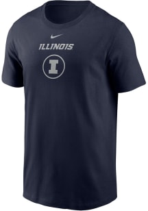 Illinois Fighting Illini Navy Blue Nike Practice Dri-FIT Short Sleeve T Shirt