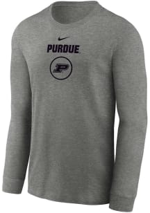 Nike Purdue Boilermakers Grey Practice Dri-FIT Long Sleeve T-Shirt