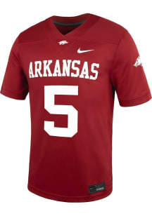 Nike Arkansas Razorbacks Crimson Game Replica Football Jersey