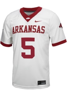 Nike Arkansas Razorbacks White Game Replica Football Jersey