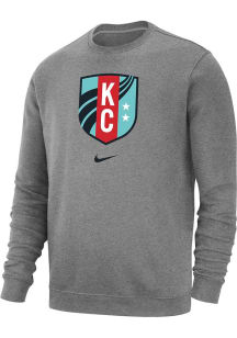 Nike KC Current Mens Grey Primary Club Fleece Long Sleeve Crew Sweatshirt