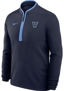 Nike Villanova Wildcats Mens Navy Blue Victory Long Sleeve Qtr Zip Pullover