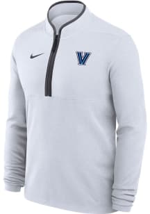 Nike Villanova Wildcats Mens White Victory Long Sleeve Qtr Zip Pullover