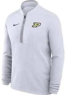 Nike Purdue Boilermakers Mens White Victory Long Sleeve Qtr Zip Pullover