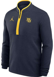 Nike Marquette Golden Eagles Mens Navy Blue Victory Long Sleeve Qtr Zip Pullover