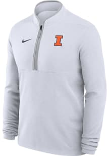 Mens Illinois Fighting Illini White Nike Victory Qtr Zip Pullover