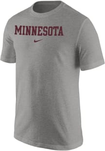 Nike Minnesota Golden Gophers Grey Core Cotton Short Sleeve T Shirt