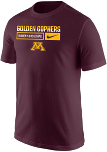 Nike Minnesota Golden Gophers Maroon Core Cotton Short Sleeve T Shirt