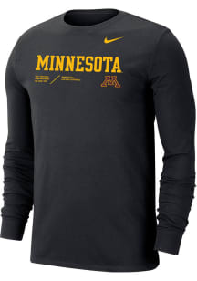 Nike Minnesota Golden Gophers Black DF Cotton Long Sleeve T Shirt