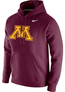Mens Minnesota Golden Gophers Maroon Nike Club Fleece Hooded Sweatshirt