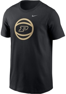 Nike Purdue Boilermakers Boys Black Basketball Logo Drop Short Sleeve T-Shirt