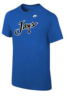 Nike Creighton Bluejays Youth Blue CREIGHTON VINTAGE JAYS SCRIPT SS TEE Short Sleeve T-Shirt