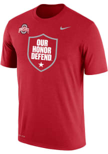 Nike Ohio State Buckeyes Red Our Honor Defend Short Sleeve T Shirt