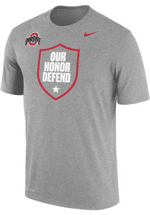 Nike Ohio State Buckeyes Grey Our Honor Defend Short Sleeve T Shirt