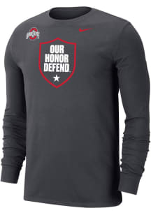 Nike Ohio State Buckeyes Grey Our Honor Defend Long Sleeve T Shirt