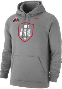 Nike Ohio State Buckeyes Mens Grey Our Honor Defend Long Sleeve Hoodie