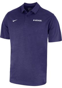 Nike K-State Wildcats Mens Purple Wordmark Short Sleeve Polo