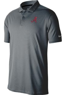 Nike Alabama Crimson Tide Mens Black Primary Logo Left Chest Victory Short Sleeve Polo