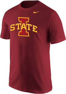 Nike Iowa State Cyclones Crimson Primary Logo Core Short Sleeve T Shirt