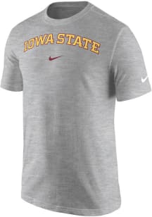 Nike Iowa State Cyclones Grey Wordmark Core Short Sleeve T Shirt