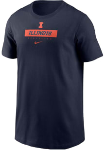 Youth Illinois Fighting Illini Navy Blue Nike Team Issue 24 Short Sleeve T-Shirt