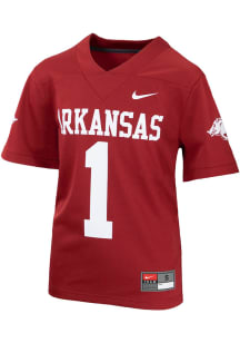 Nike Arkansas Razorbacks Youth Red Sideline Replica Football Jersey