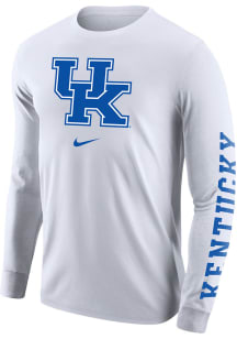 Nike Kentucky Wildcats White Primary Logo Core Long Sleeve T Shirt