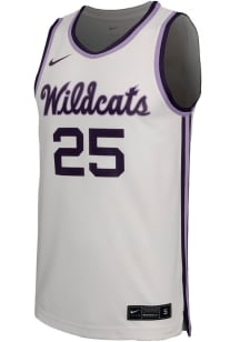 Mens K-State Wildcats White Nike Replica Design Basketball Jersey