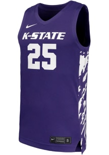 Mens K-State Wildcats Purple Nike Replica Basketball Jersey