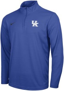 Nike Kentucky Wildcats Mens Blue Primary Logo Left Chest Intensity Long Sleeve 1/4 Zip Pullover