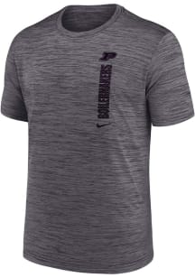 Youth Purdue Boilermakers Grey Nike Velocity 24 Short Sleeve T-Shirt